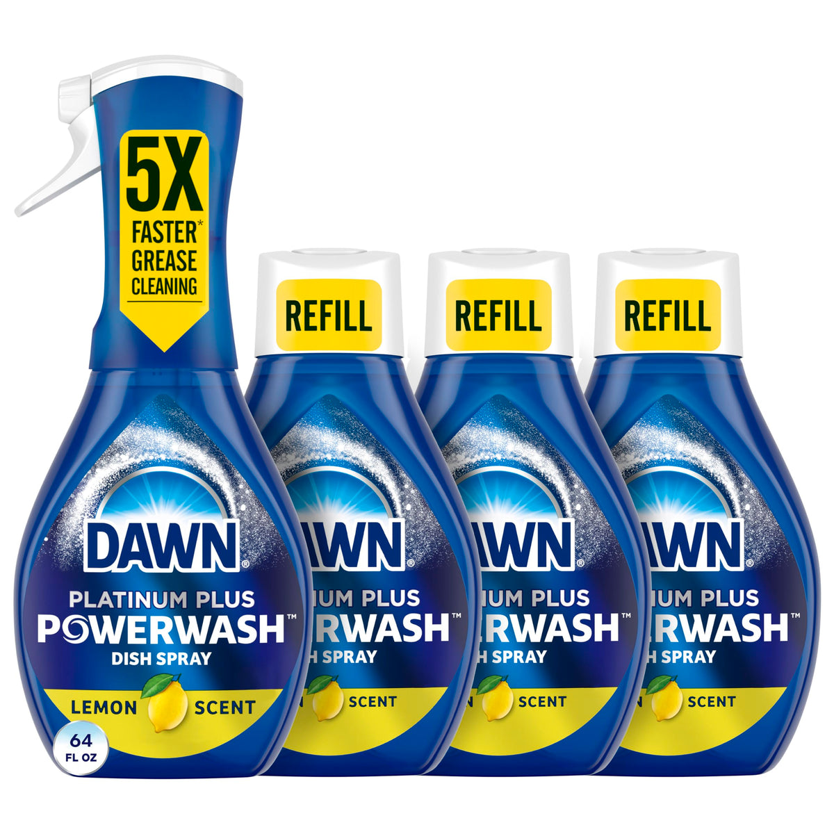Dawn Platinum Powerwash Dish Spray – Concentrated Multi-Surface Cleaner, Removes 99% of Grease