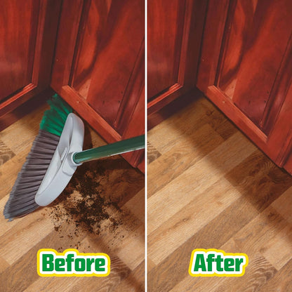 Libman FlexTech Broom & Dustpan Combo – 11" Recycled-Plastic Bristles, Anti-Static, Indoor & Outdoor