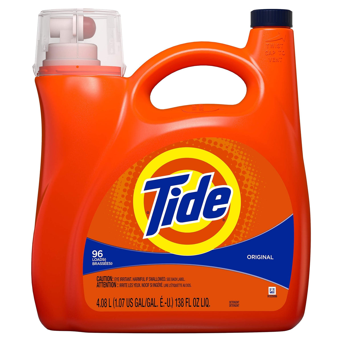 Tide Original Scent Liquid Laundry Detergent – 6X Cleaning Boost, 4X Cleaner, Fights 100% of Stains