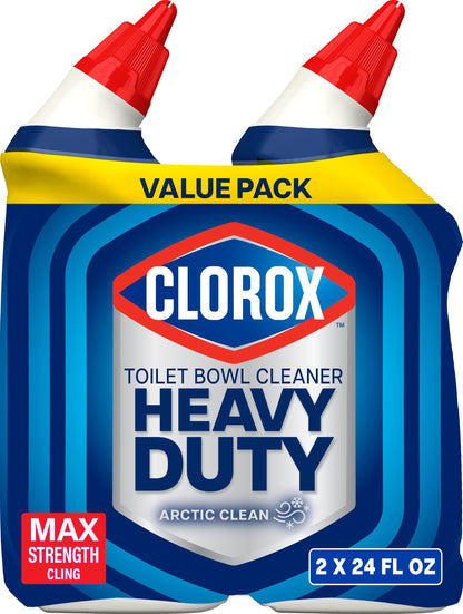 Clorox Toilet Bowl Cleaner Clinging Bleach Gel – Kills 99.9% of Germs, Removes Stains, Deodorizes