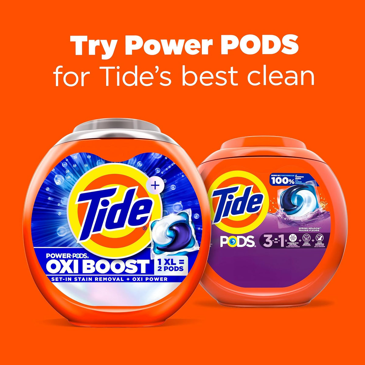 Tide PODS 3-in-1 Laundry Detergent Pacs – 112-Count, Stain Remover, Odor Fighter & Color Protector