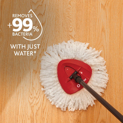 O-Cedar EasyWring Microfiber Spin Mop & Bucket System – Hands-Free Wringing, Machine-Washable Mop Head