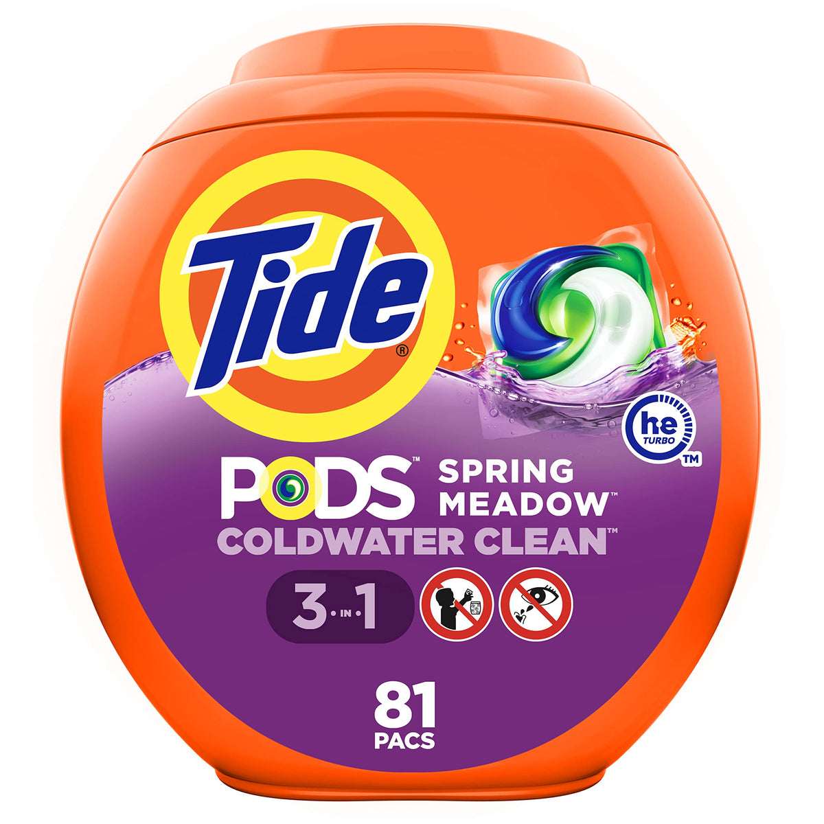 Tide PODS 3-in-1 Laundry Detergent Pacs – 112-Count, Stain Remover, Odor Fighter & Color Protector