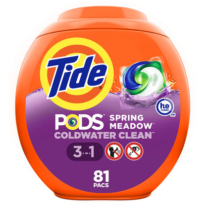 Tide PODS 3-in-1 Laundry Detergent Pacs – 112-Count, Stain Remover, Odor Fighter & Color Protector