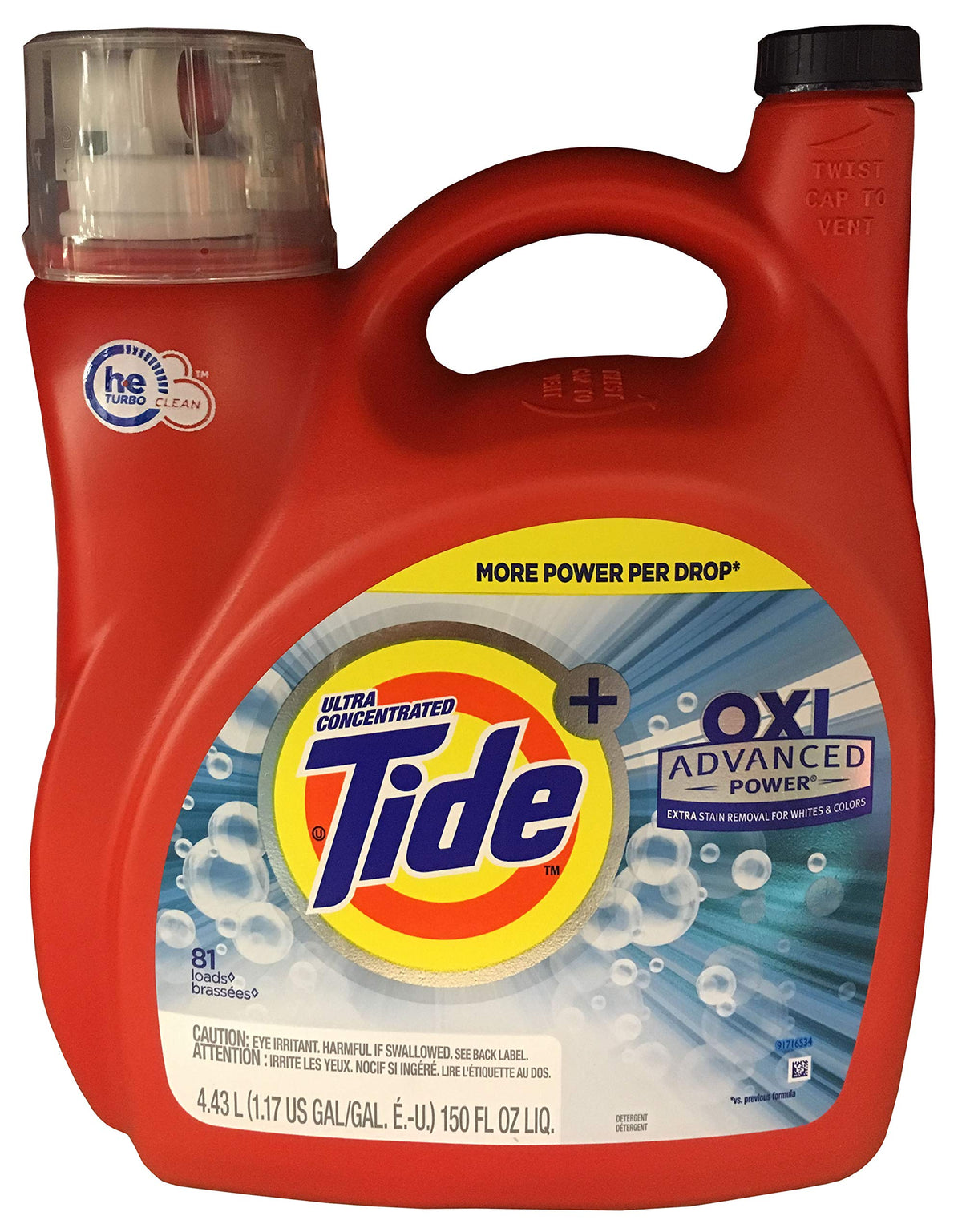 Tide Original Scent Liquid Laundry Detergent – 6X Cleaning Boost, 4X Cleaner, Fights 100% of Stains