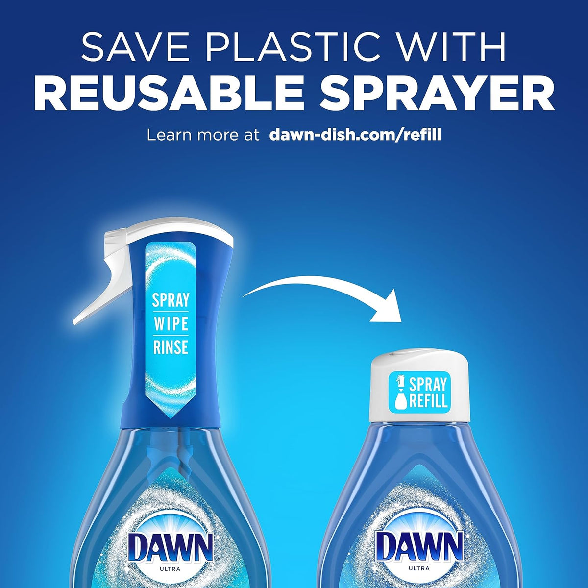 Dawn Platinum Powerwash Dish Spray – Concentrated Multi-Surface Cleaner, Removes 99% of Grease