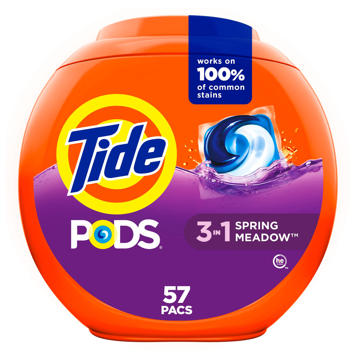 Tide PODS 3-in-1 Laundry Detergent Pacs – 112-Count, Stain Remover, Odor Fighter & Color Protector