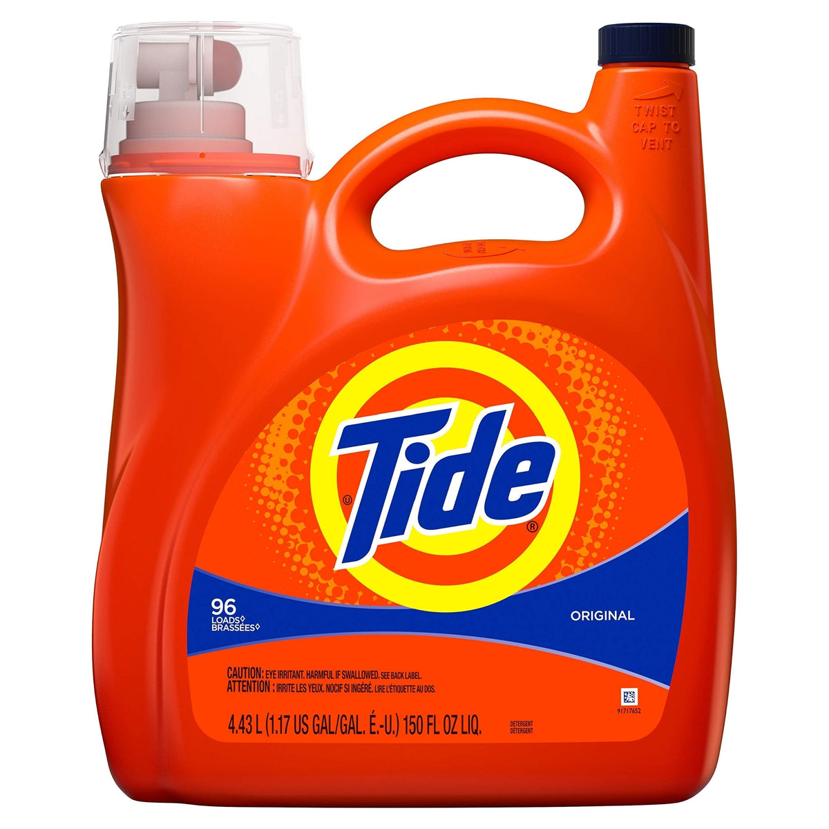 Tide Original Scent Liquid Laundry Detergent – 6X Cleaning Boost, 4X Cleaner, Fights 100% of Stains
