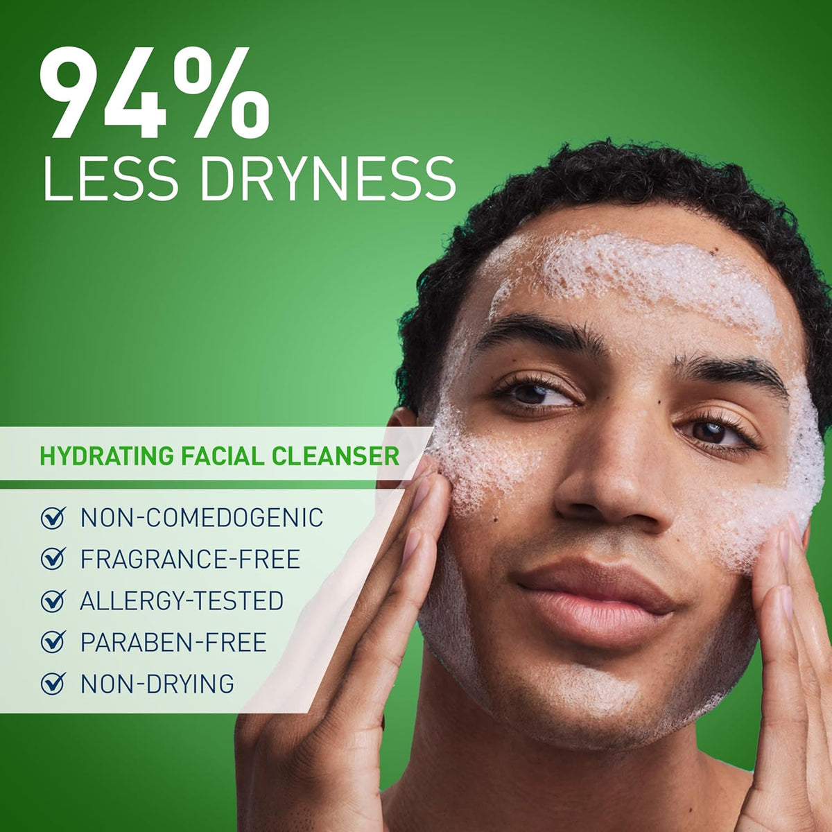 CeraVe Hydrating Facial Cleanser – Gentle Daily Face Wash with Ceramides & Hyaluronic Acid