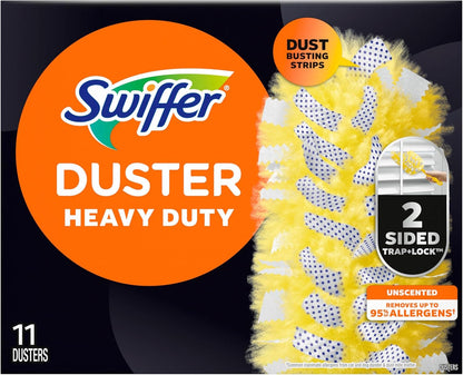 Swiffer Heavy-Duty Dusters Refill – 11-Count, Traps & Locks Dust, Removes 95% of Allergens
