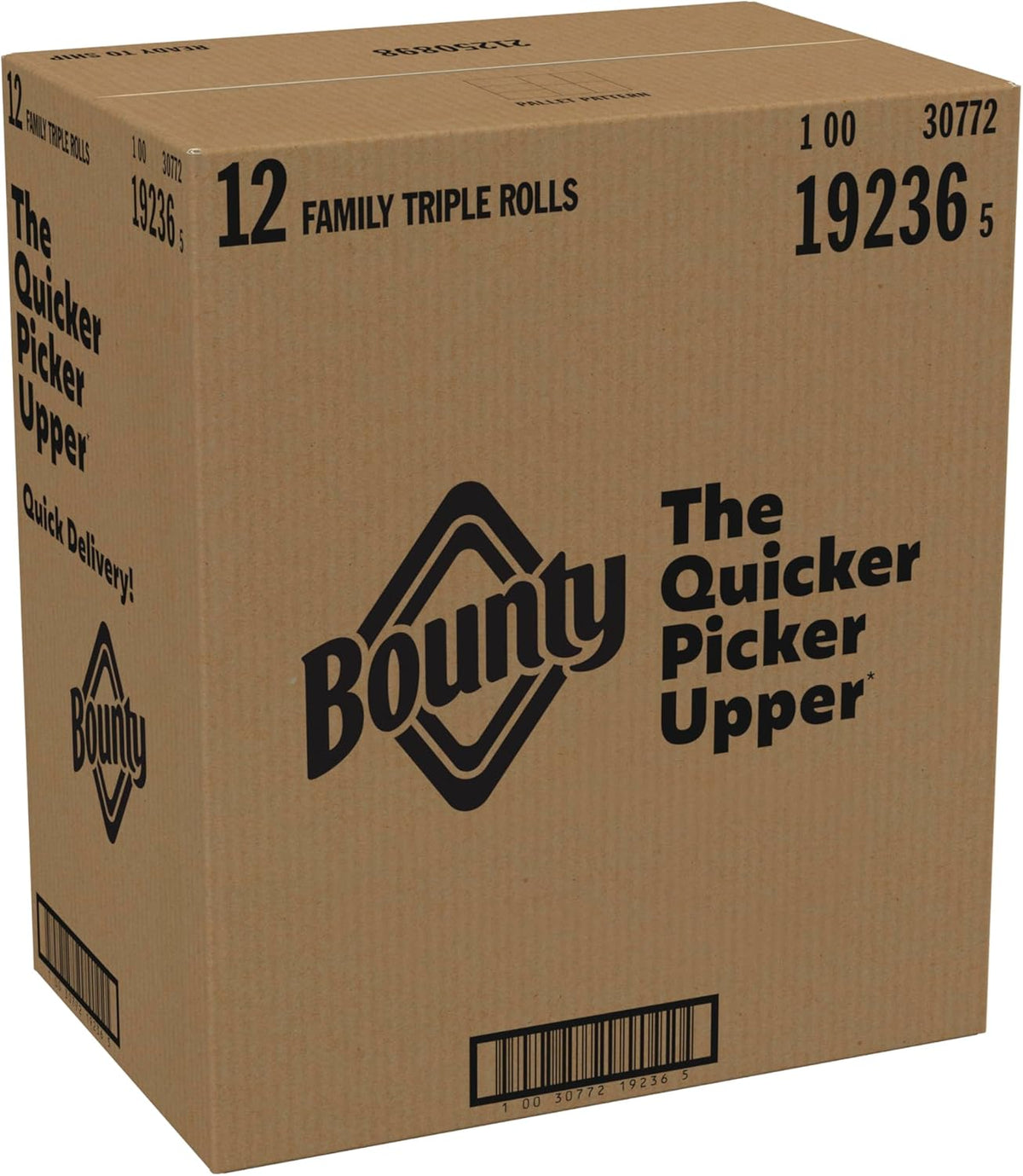 Bounty Quick-Size Paper Towels – 12 Triple Rolls (= 40+ Regular Rolls), 2X More Absorbent