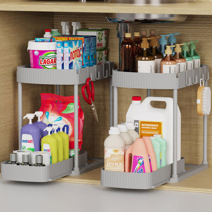 2 Pack Multi-Purpose Pull-Out Storage Organizers