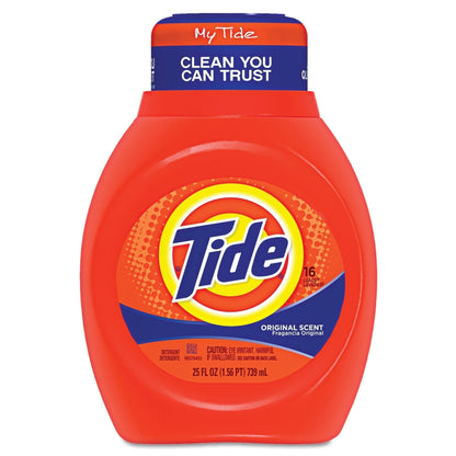 Tide Original Scent Liquid Laundry Detergent – 6X Cleaning Boost, 4X Cleaner, Fights 100% of Stains