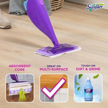 Swiffer WetJet Mopping Pad Refills – 24-Count Absorb + Lock Pads, Safe on Finished Wood Floors