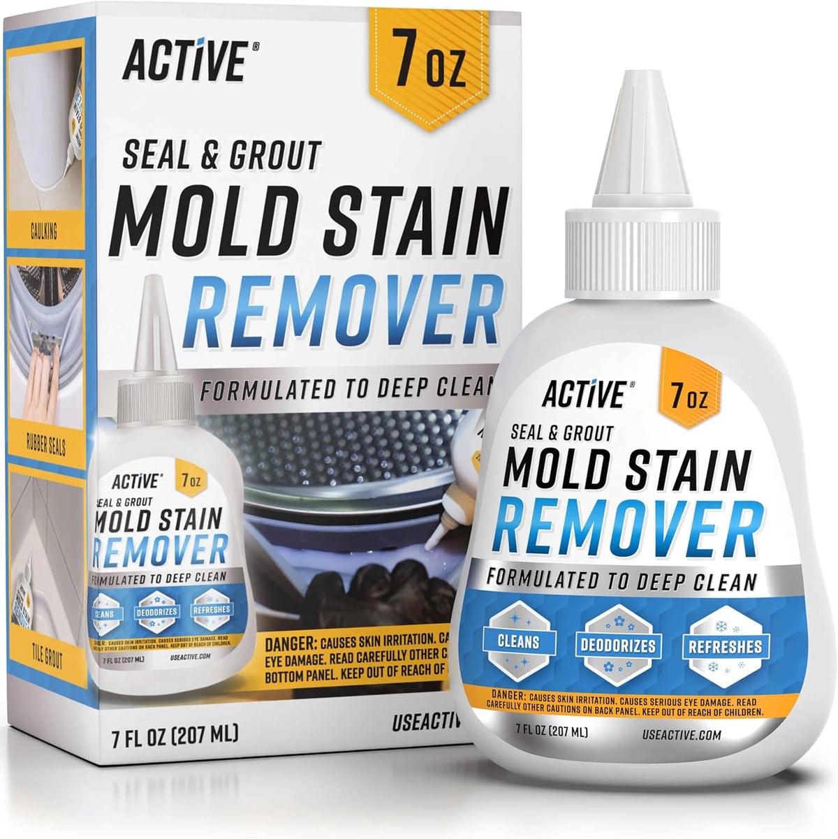 ACTIVE Mold & Mildew Stain Remover Gel – Clings to Vertical Surfaces, Eliminates Stains & Musty Odors