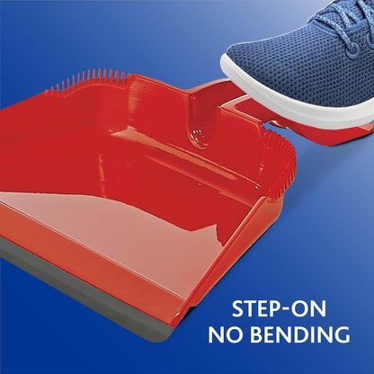 O-Cedar Sweep & Trap Broom with Step-On Dustpan – Wave Bristles Trap 99% of Dust & Dirt