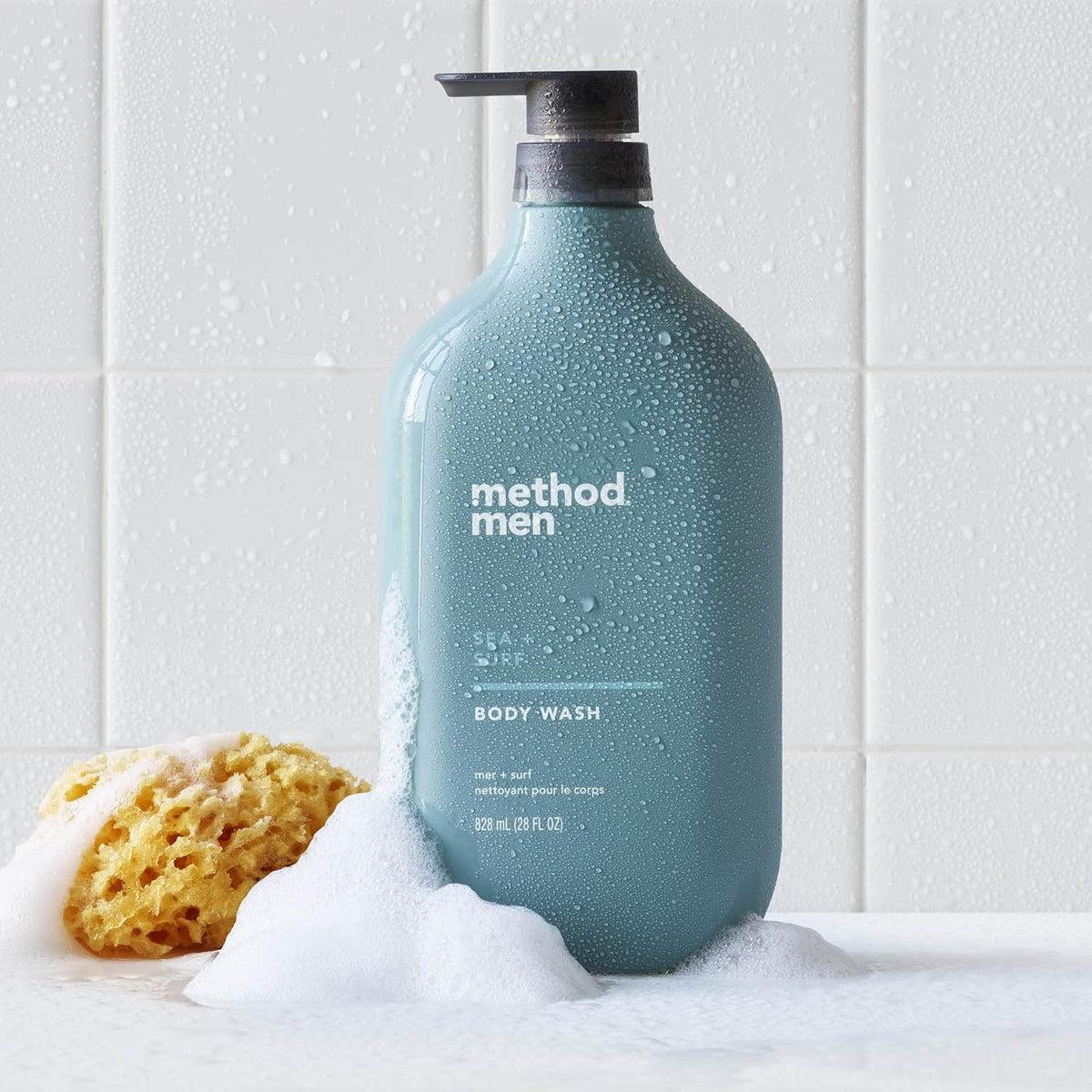 Method Men's Body Wash – Sea + Surf Scent, Plant-Based Cleanser, Paraben-Free, 28 oz