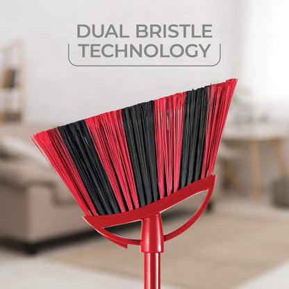 O-Cedar Sweep & Trap Broom with Step-On Dustpan – Wave Bristles Trap 99% of Dust & Dirt