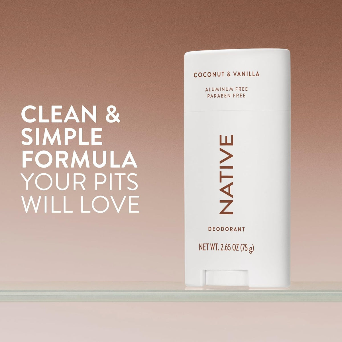 Native Aluminum-Free Deodorant – Coconut & Vanilla Scent, Naturally Derived, For Men & Women
