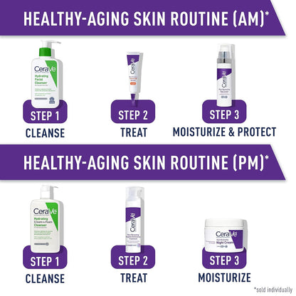 CeraVe Skin Renewing Night Cream – Peptides, Hyaluronic Acid & 3 Ceramides, Fragrance-Free