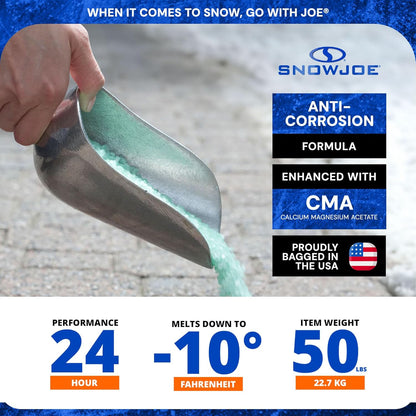 Snow Joe 2-Pack Premium Enviro Blend Ice Melt – Safer for Concrete & Pets, Effective to -15°F, 20 lb