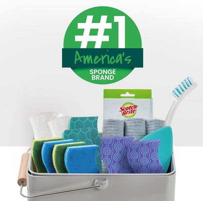 Scotch-Brite Zero Scratch Scrub Sponge – Non-Scratch, 3X Faster Cleaning, Recycled Plastic Fibers