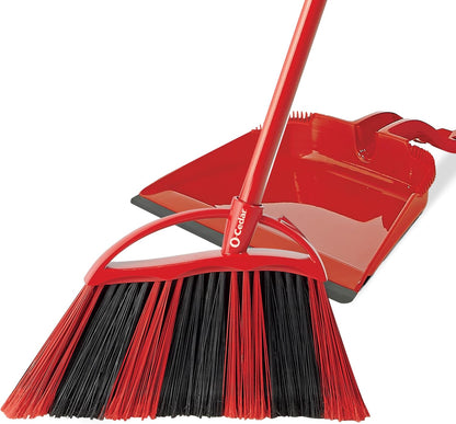 O-Cedar Sweep & Trap Broom with Step-On Dustpan – Wave Bristles Trap 99% of Dust & Dirt
