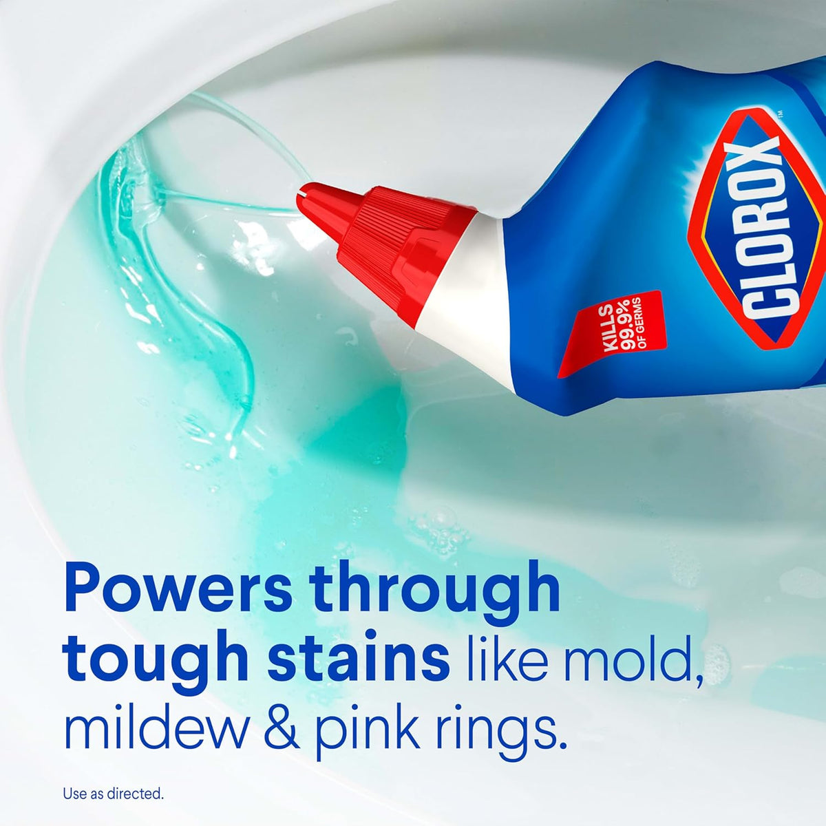 Clorox Toilet Bowl Cleaner Clinging Bleach Gel – Kills 99.9% of Germs, Removes Stains, Deodorizes