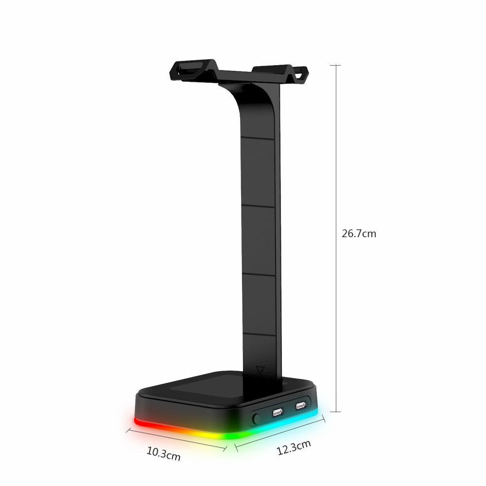 RGB Gaming Headphone Stand – Color-Changing LED Earphone Holder for Desk & E-Sports Setup