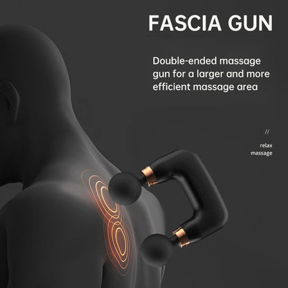 Double Head Muscle Massage Gun – Deep Tissue Fascia Massager for Fitness & Full Body Relaxation
