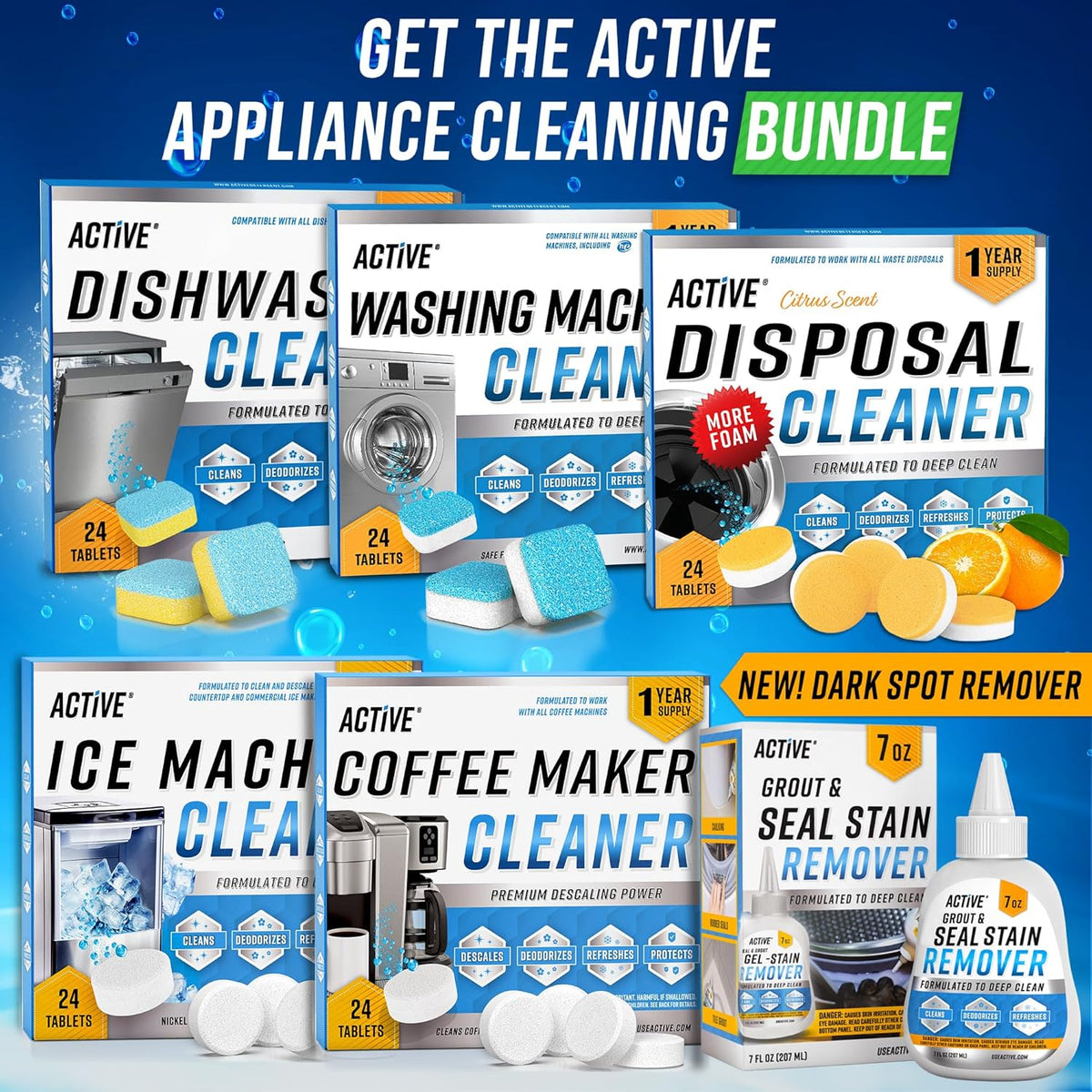 ACTIVE Mold & Mildew Stain Remover Gel – Clings to Vertical Surfaces, Eliminates Stains & Musty Odors