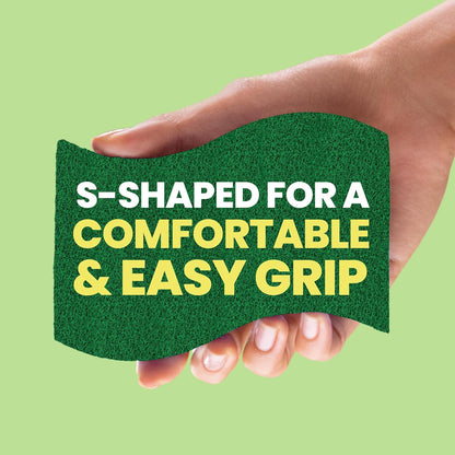 Scotch-Brite Heavy Duty Scrub Sponge – 6-Pack, 3X Scrubbing Power, Recycled Plastic Fibers