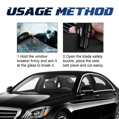 Car Emergency Escape Hammer – Mini Window Breaker & Seat Belt Cutter Safety Tool