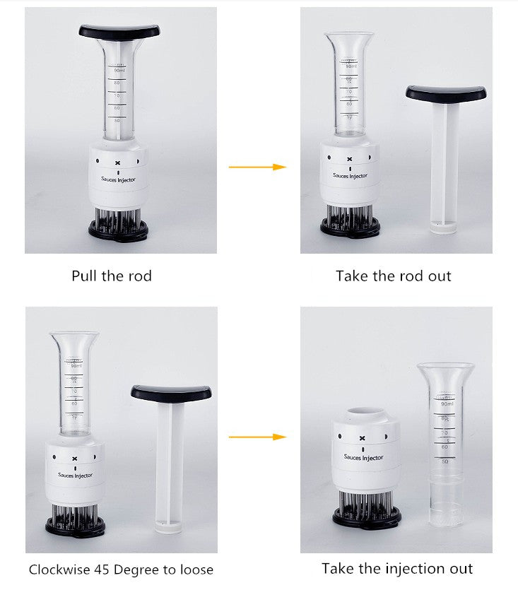 Multi-Function Meat Tenderizer & Marinade Injector – Stainless Steel Flavor Syringe for Steak & BBQ