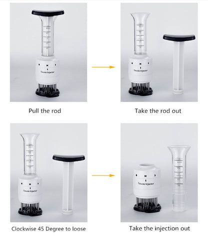 Multi-Function Meat Tenderizer & Marinade Injector – Stainless Steel Flavor Syringe for Steak & BBQ