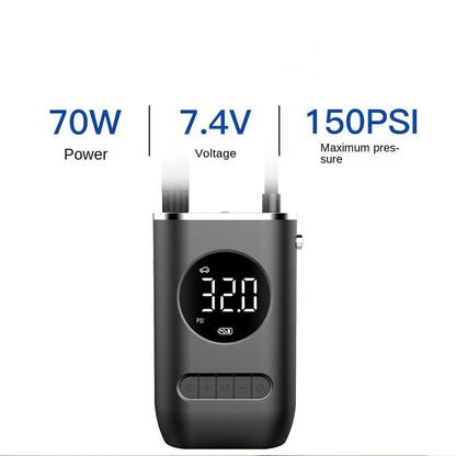 Portable Wireless Tire Inflator Pump – Rechargeable Electric Air Compressor for Car, Bike & Motorcycle Tires