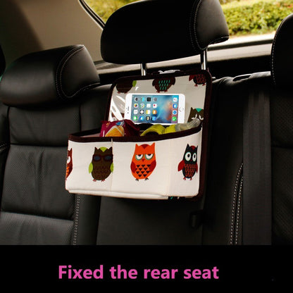 High Quality Double Canvas Car Organizer for Kids – Back Seat Storage Bag for Toys, Snacks & Essentials