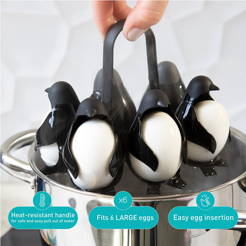 Penguin Egg Poacher & Steamer – Cute Egg Cooker and Storage Holder Kitchen Gadget
