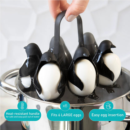 Penguin Egg Poacher & Steamer – Cute Egg Cooker and Storage Holder Kitchen Gadget