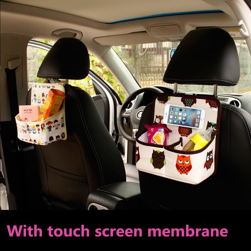 High Quality Double Canvas Car Organizer for Kids – Back Seat Storage Bag for Toys, Snacks & Essentials