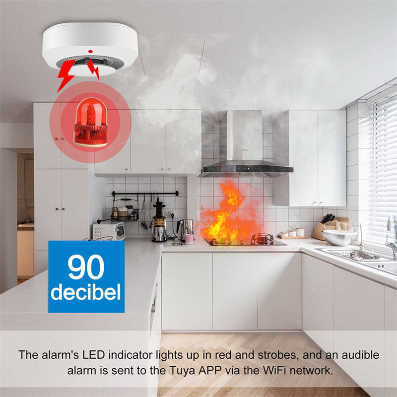 Tuya Zigbee Smoke Detector – Smart Wireless Fire Alarm with App Alerts