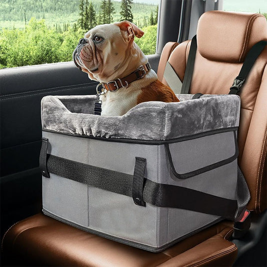 Portable Dog Car Seat Mat for Small Dogs – Waterproof Dirt-Proof Pet Car Seat Cover with Elevated Booster Cushion for Travel