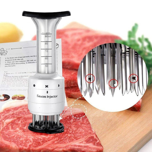 Multi-Function Meat Tenderizer & Marinade Injector – Stainless Steel Flavor Syringe for Steak & BBQ
