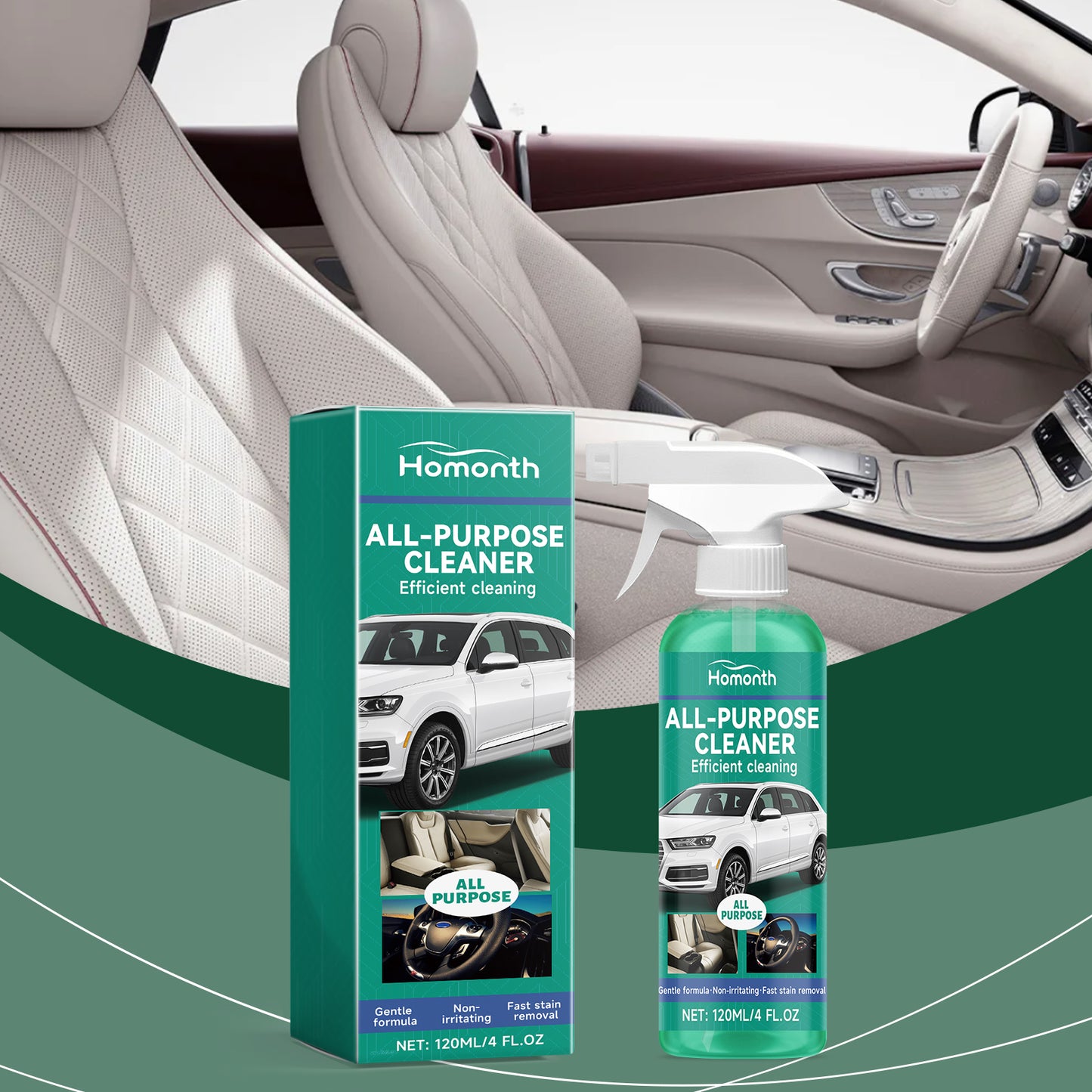 Multi-Purpose Car Interior Foam Cleaner – Deep Clean for Leather & Upholstery