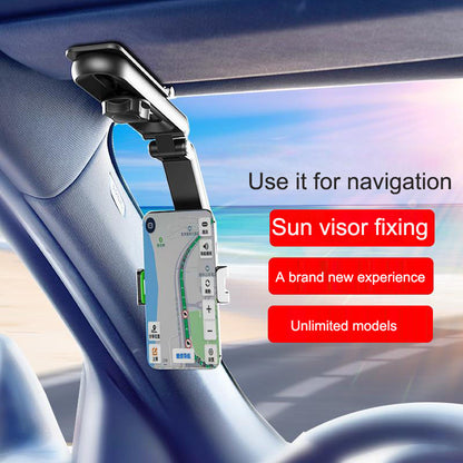 Car Sun Visor Phone Holder – Adjustable Navigation Mount for Smartphones