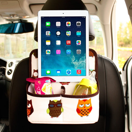High Quality Double Canvas Car Organizer for Kids – Back Seat Storage Bag for Toys, Snacks & Essentials