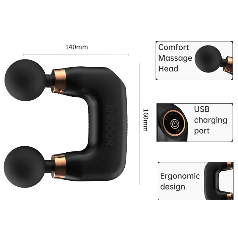 Double Head Muscle Massage Gun – Deep Tissue Fascia Massager for Fitness & Full Body Relaxation