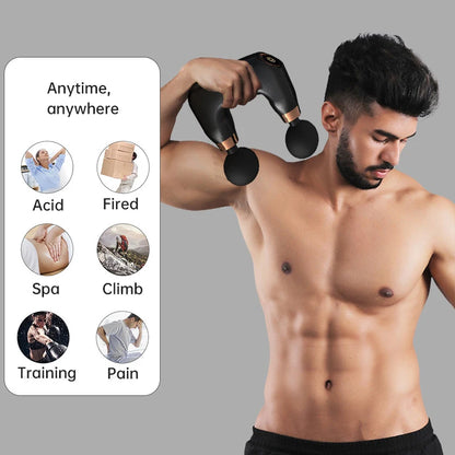 Double Head Muscle Massage Gun – Deep Tissue Fascia Massager for Fitness & Full Body Relaxation
