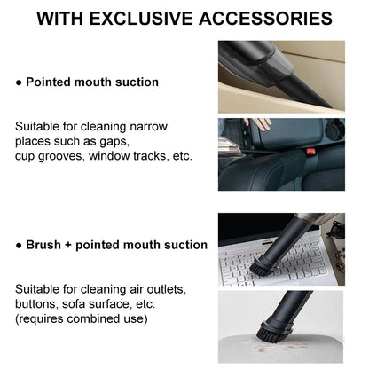 Cordless Handheld Car Vacuum Cleaner – Rechargeable Wet & Dry Cyclone Suction Portable Vacuum for Car & Home